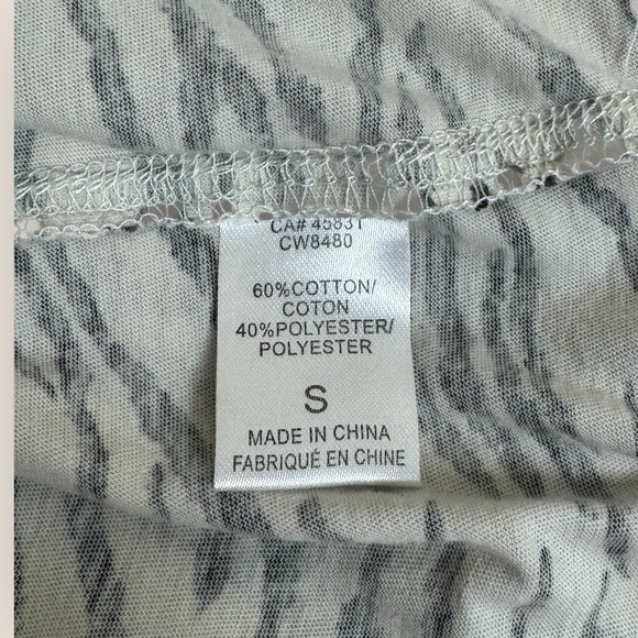 Chaser Long Sleeve Mock Neck Tee Small Zebra Print Cotton Knit Buttery Soft - Picture 9 of 9